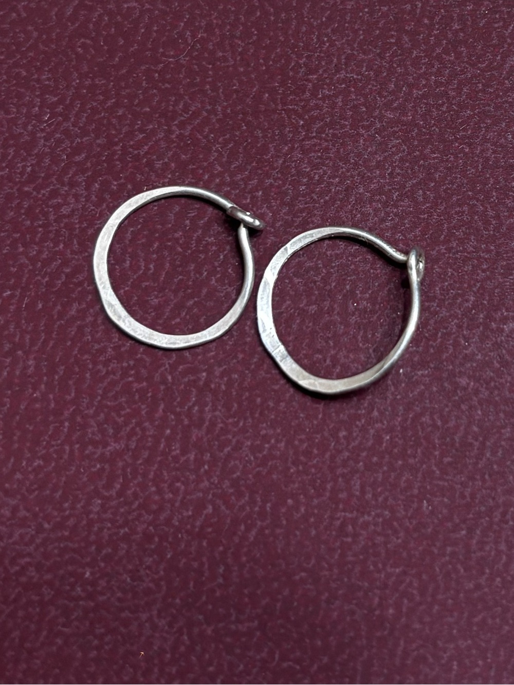 Tiny Sterling Silver Thin Hoop Earrings